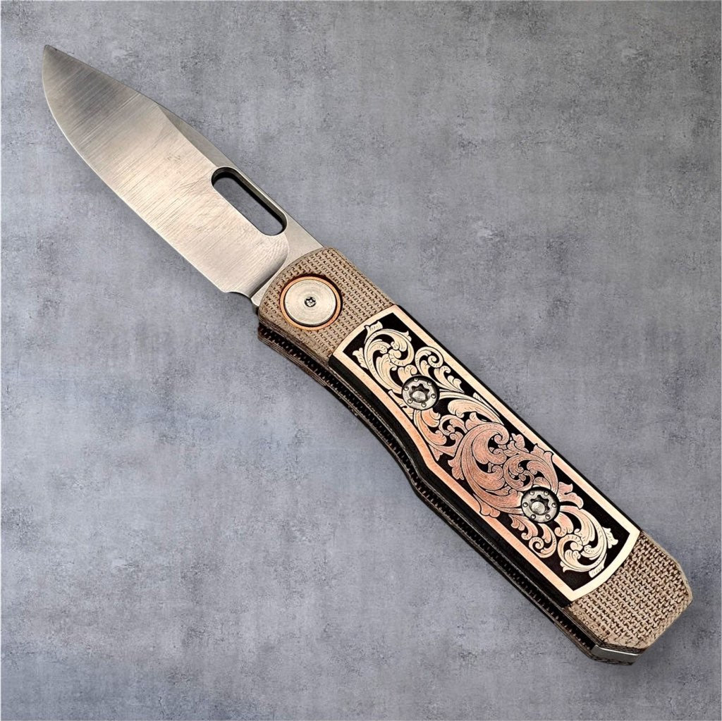 CPM3v / Micarta / Darkened Copper