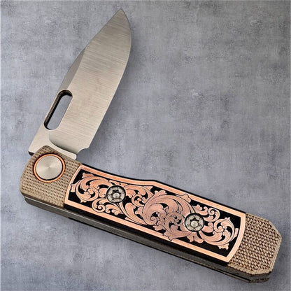 CPM3v / Micarta / Darkened Copper